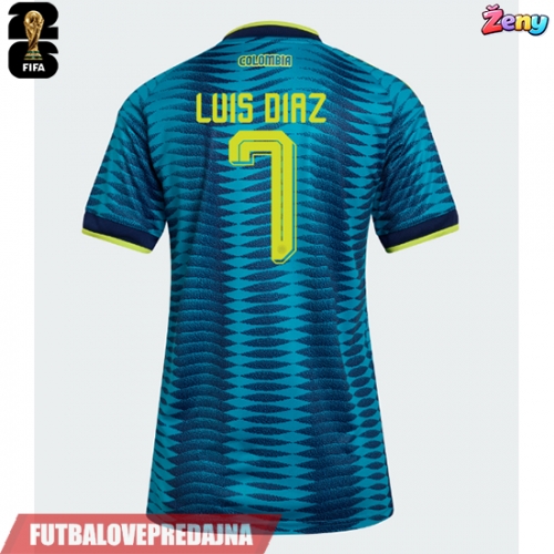 Lacne Ženy Futbalové dres Kolumbia Luis Diaz #7 MS 2026 Krátky Rukáv - Preč